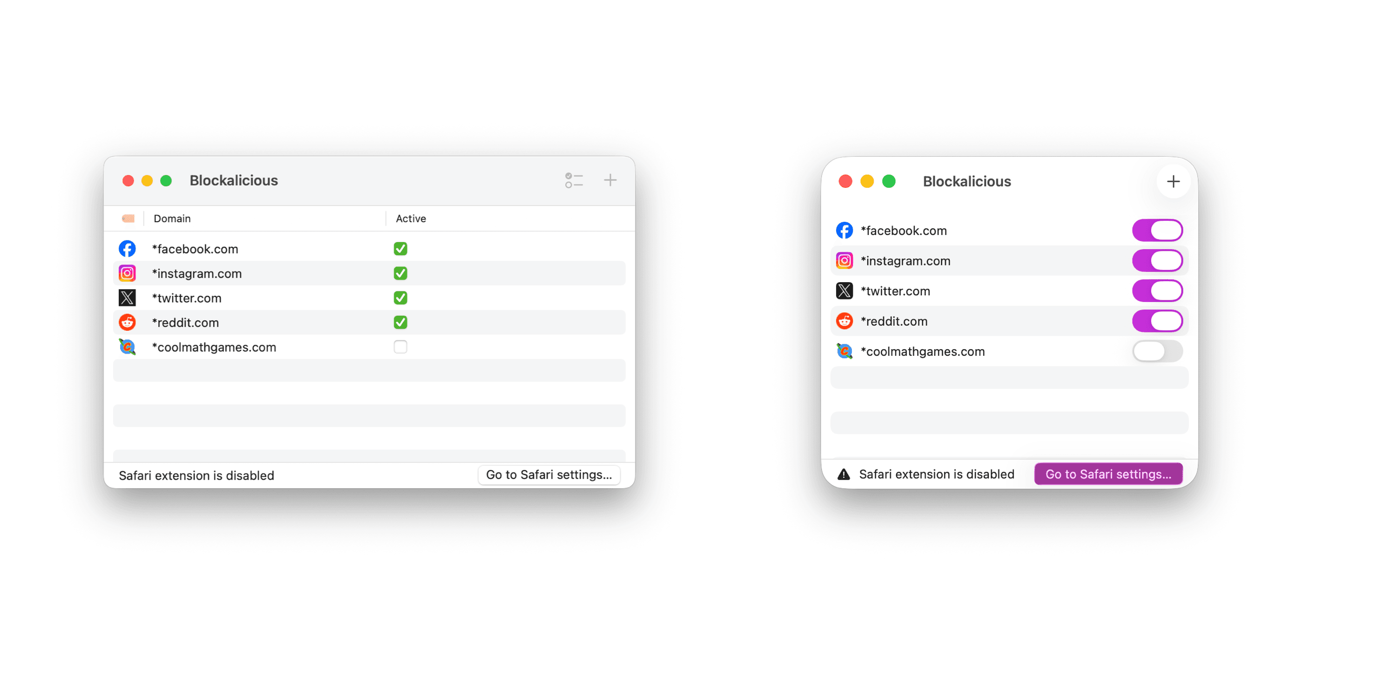 Blockalicious macOS app