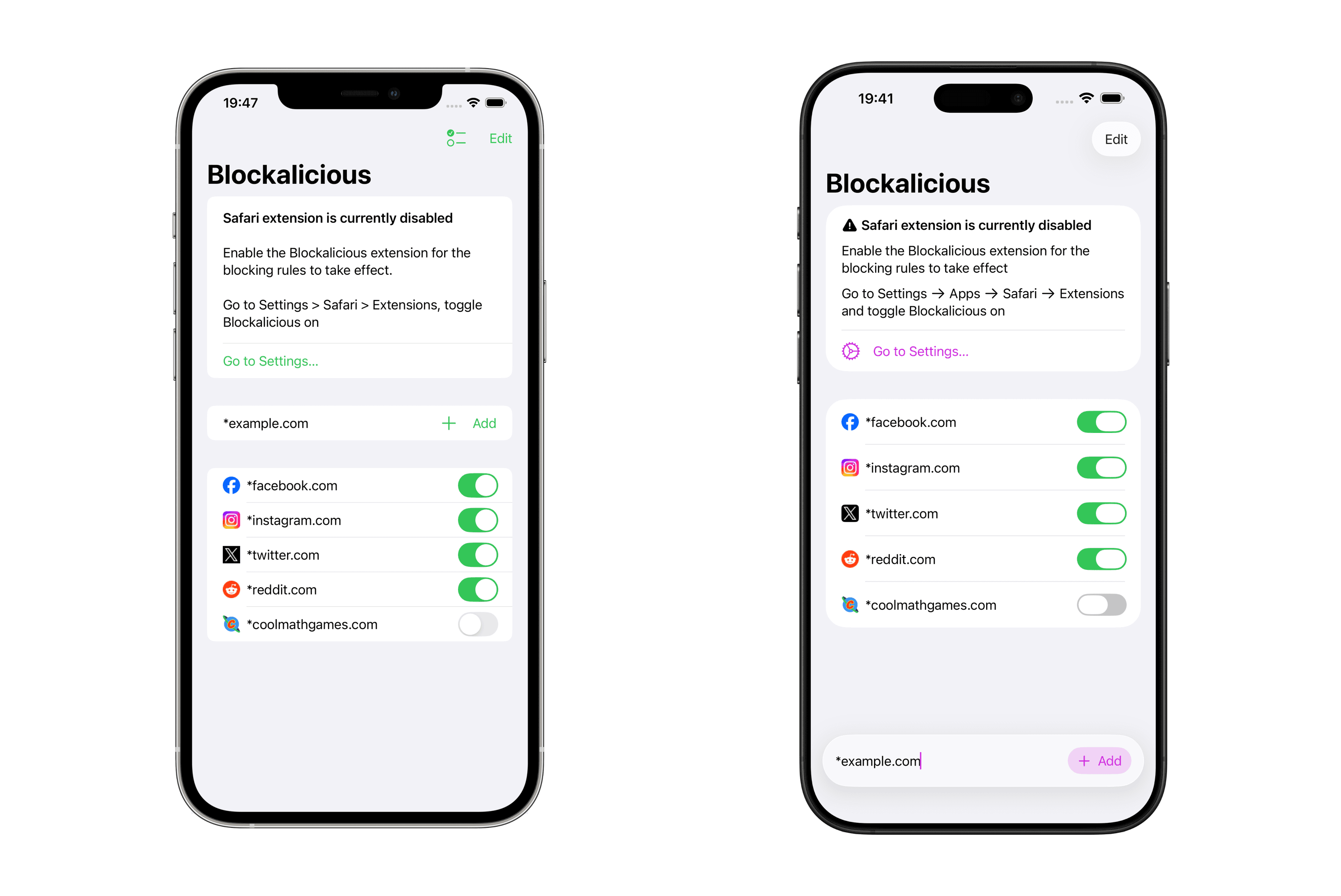 Blockalicious iOS app